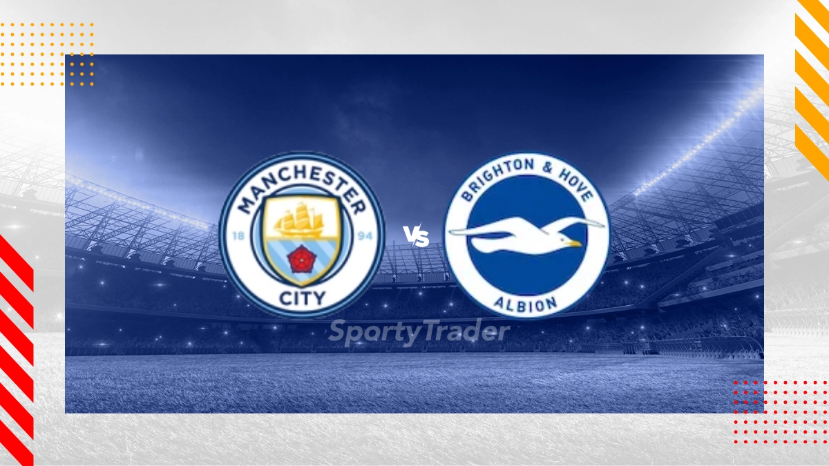 Ảnh dự đoán trận đấu Manchester City vs Brighton, cập nhật cho mùa giải Premier League 2025, nguồn SportyTrader