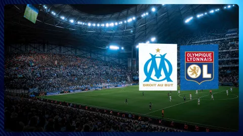 Hình ảnh truyền thông chính thức trận Marseille vs Lyon trên trang chủ OM