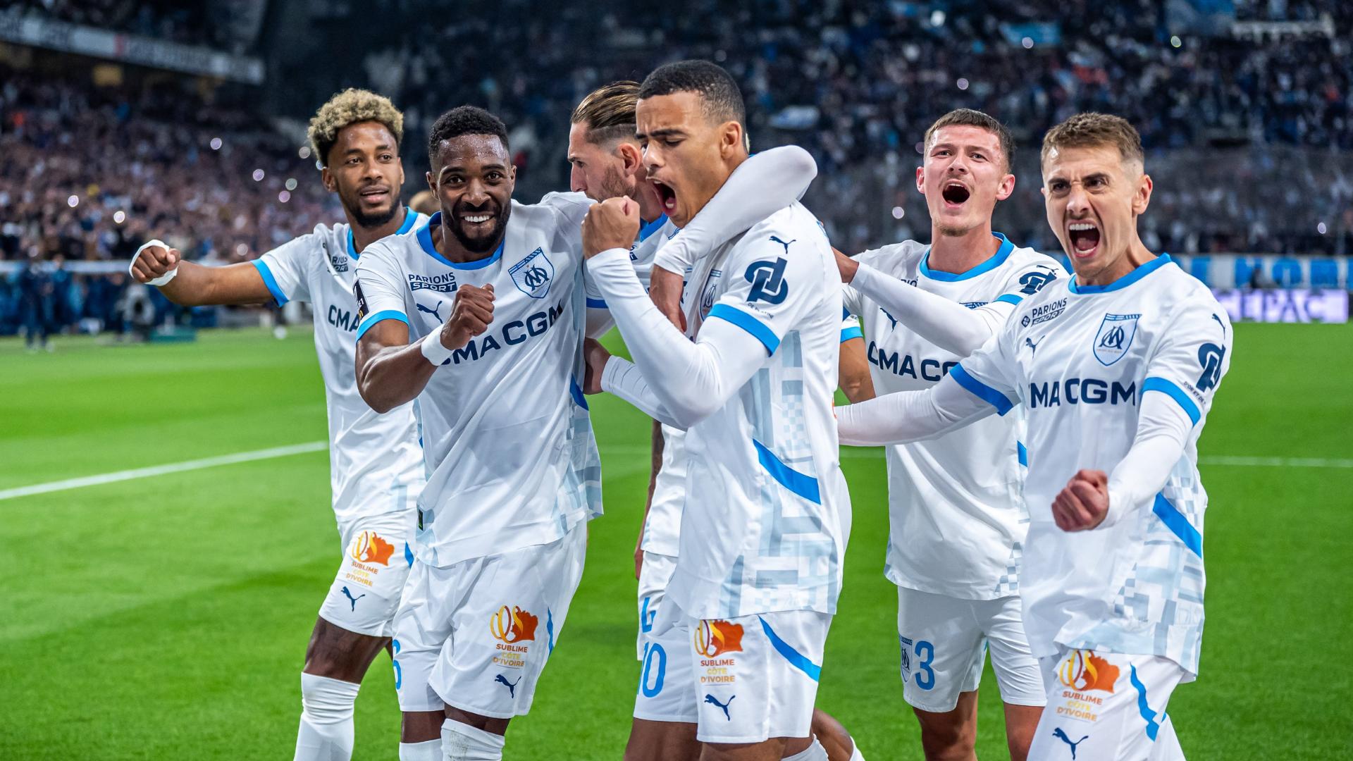 Marseille thi đấu tại Ligue 1 mùa 2025, ảnh chất lượng cao từ beIN SPORTS