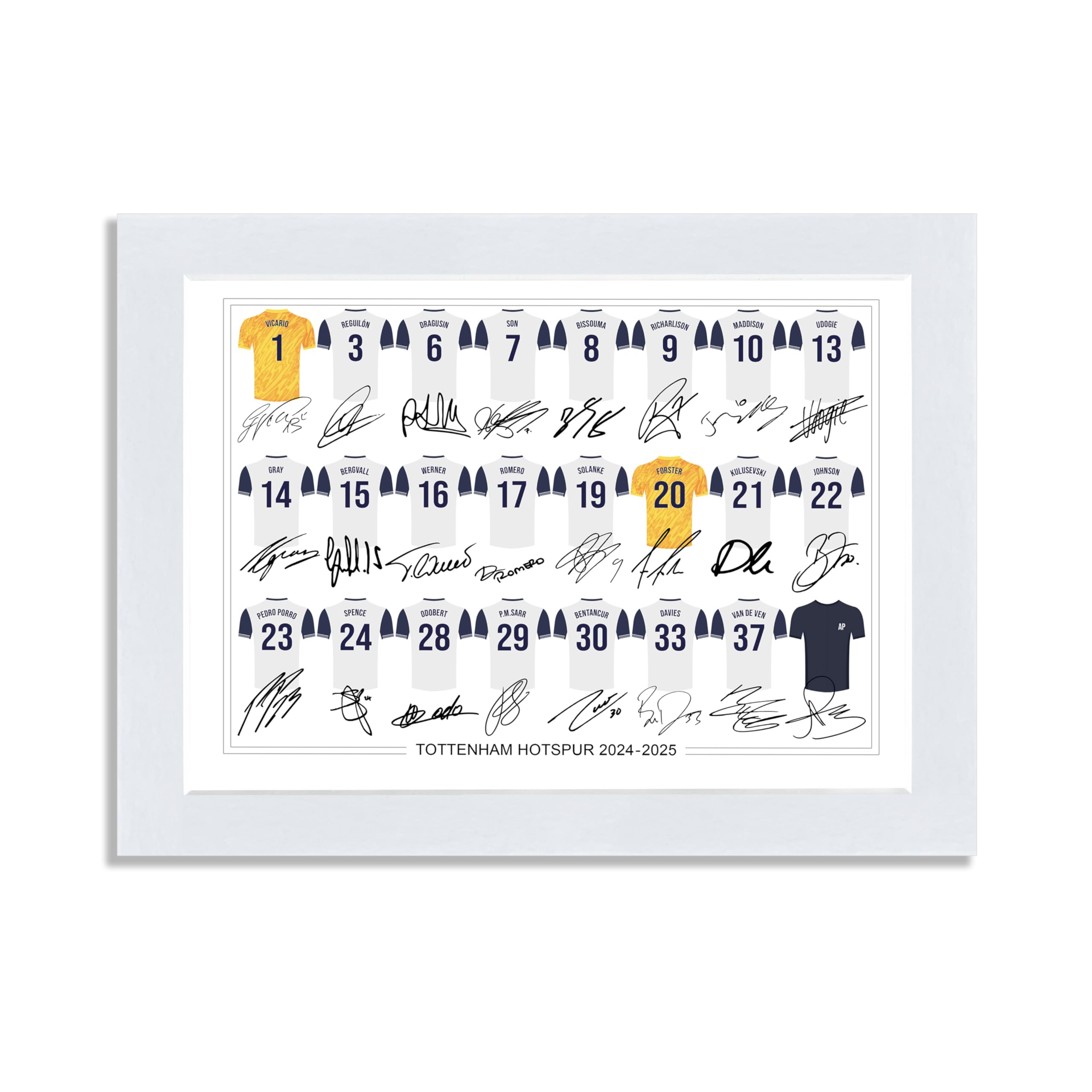 Poster đội hình Tottenham Hotspur mùa giải 2024-2025