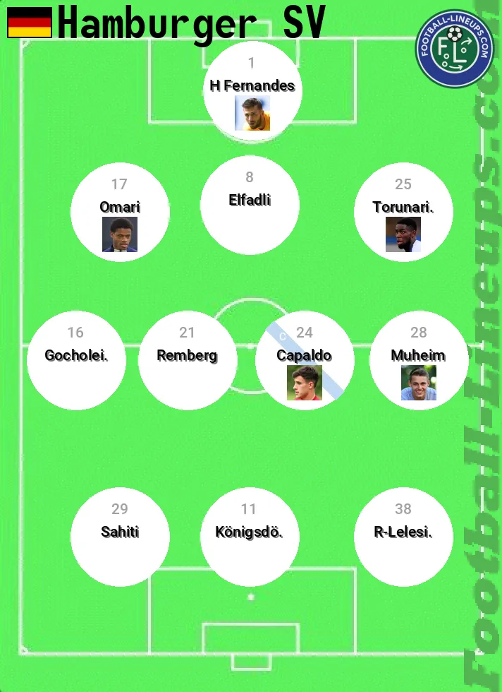 Sơ đồ chiến thuật Hamburger SV mùa 2024/2025