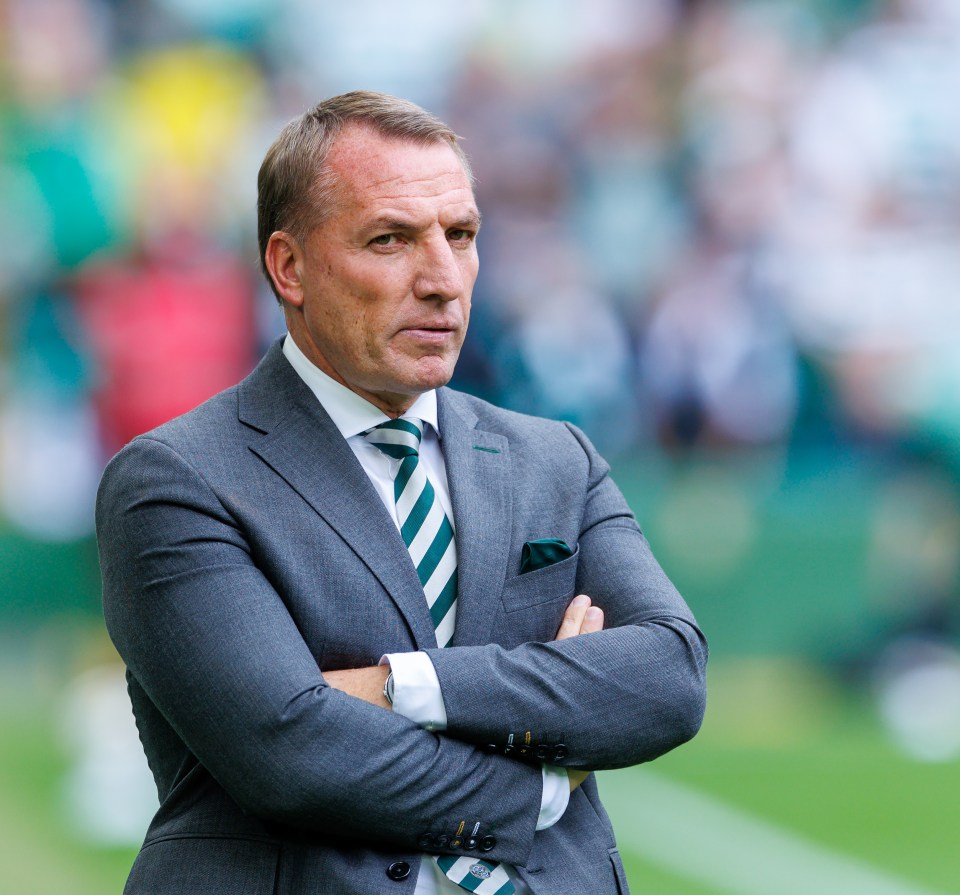 Brendan Rodgers at a soccer match.