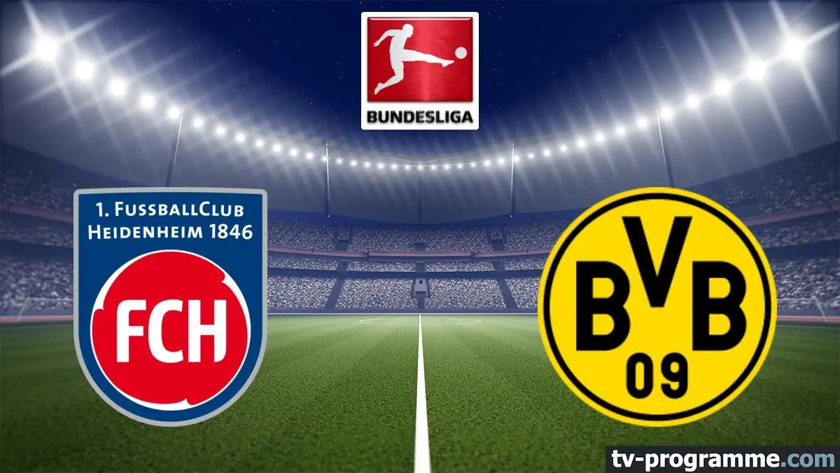 Poster truyền thông trận Heidenheim vs Dortmund Bundesliga 2025-2026