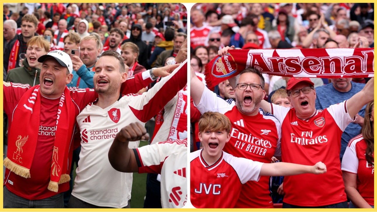 CĐV Liverpool và Arsenal cùng ăn mừng tại Anfield – Sự đoàn kết hiếm hoi trước đại chiến