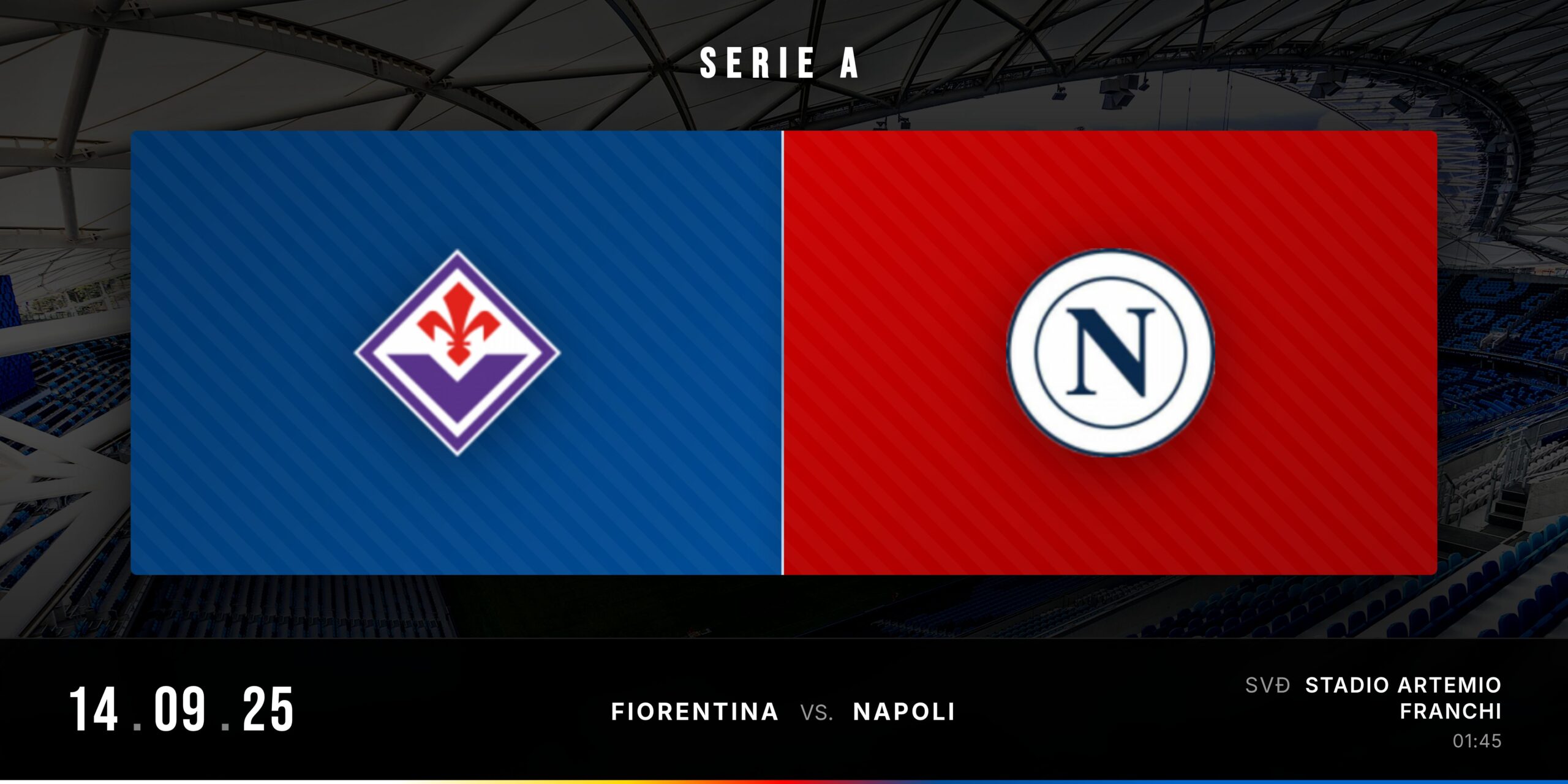 Matchday Banner Fiorentina vs Napoli Serie A 2025/26
