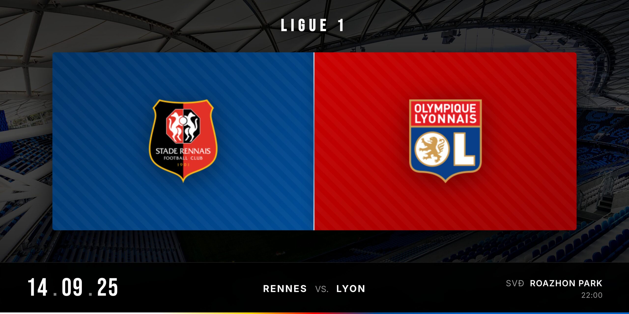 Matchday Banner Rennes vs Lyon - Ligue 1 2025