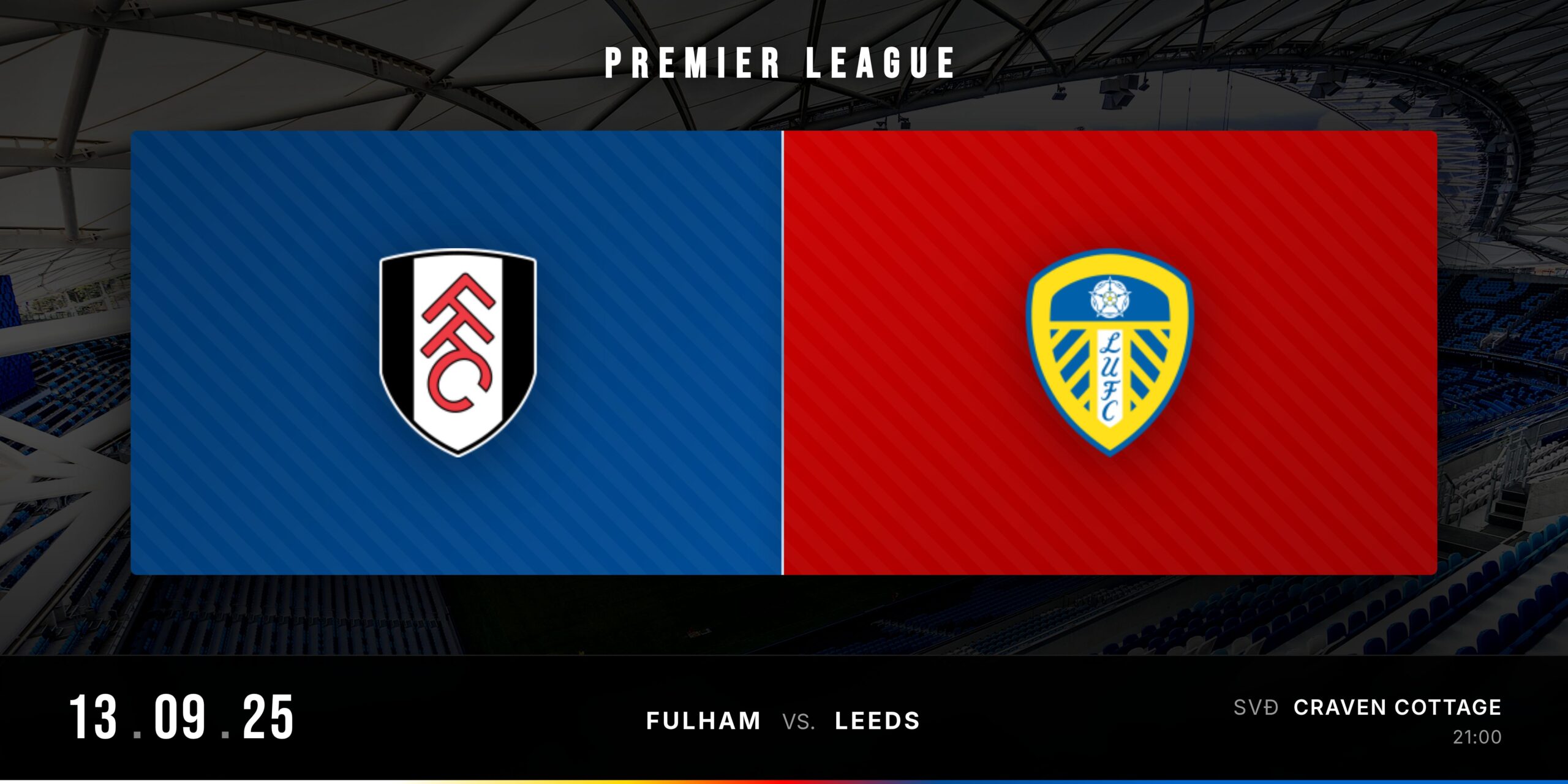 Matchday Banner Fulham vs Leeds