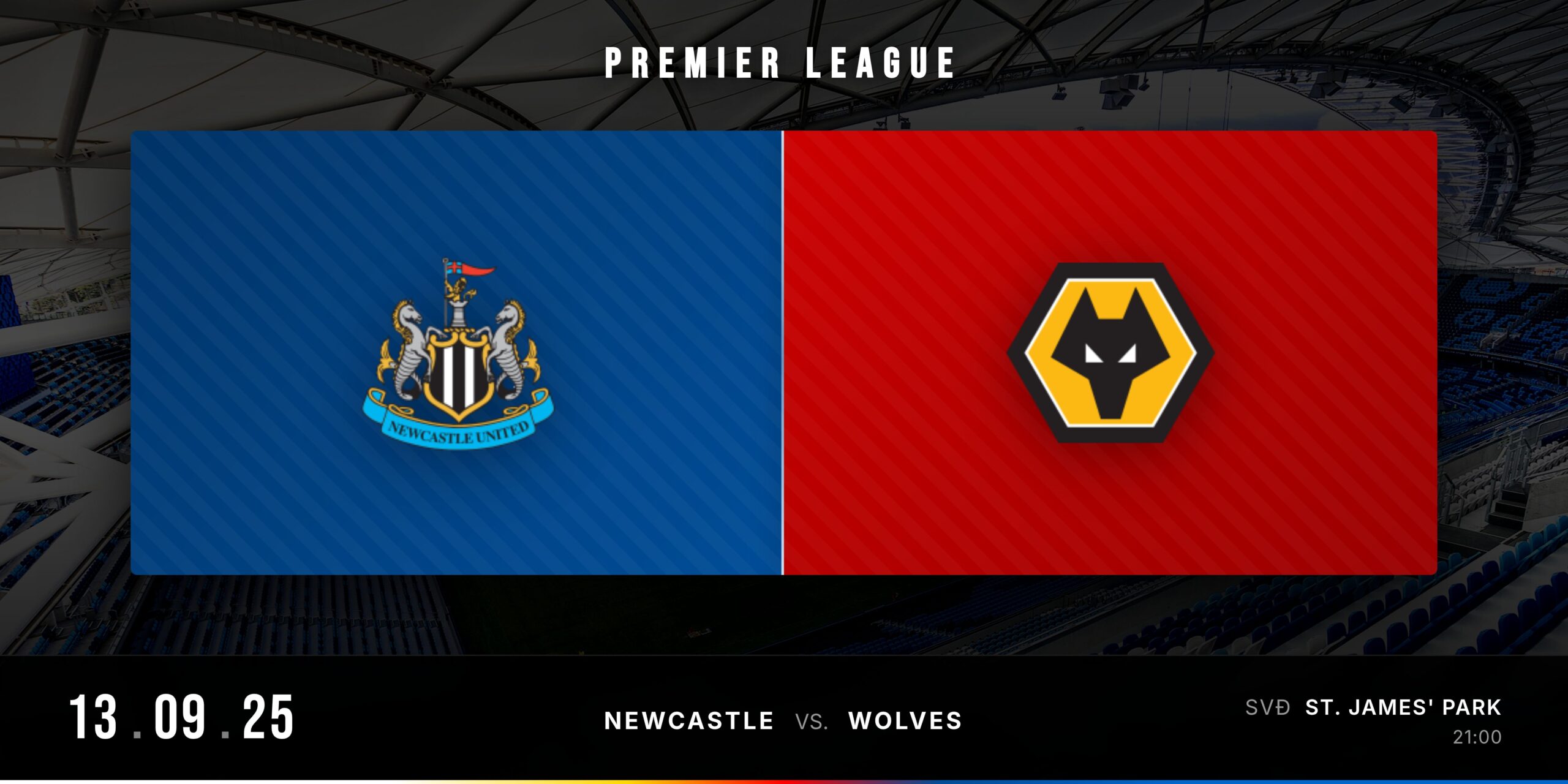 Banner ngày thi đấu Newcastle vs Wolves