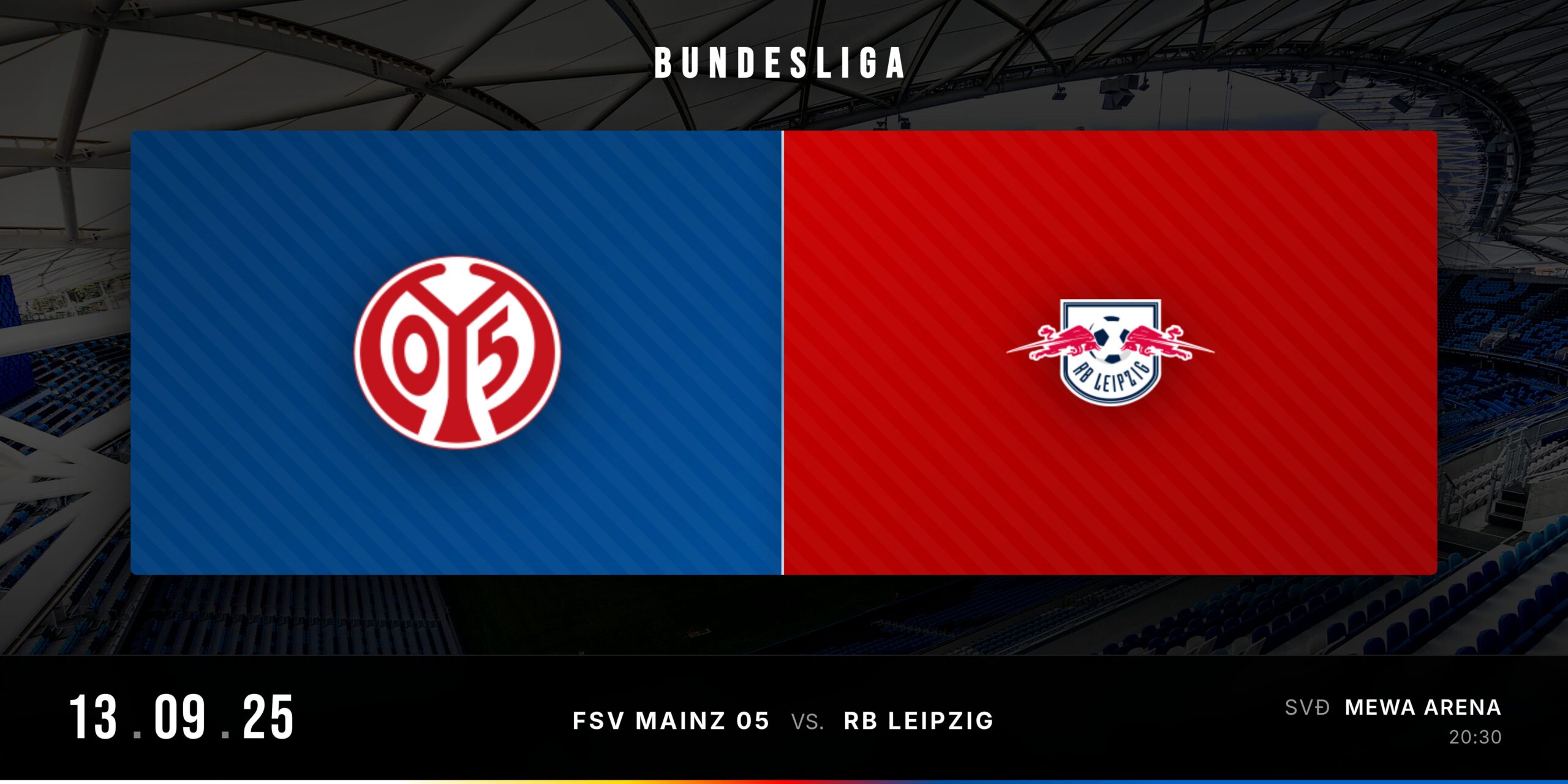 Matchday Banner: Mainz 05 vs RB Leipzig - Bundesliga 2025