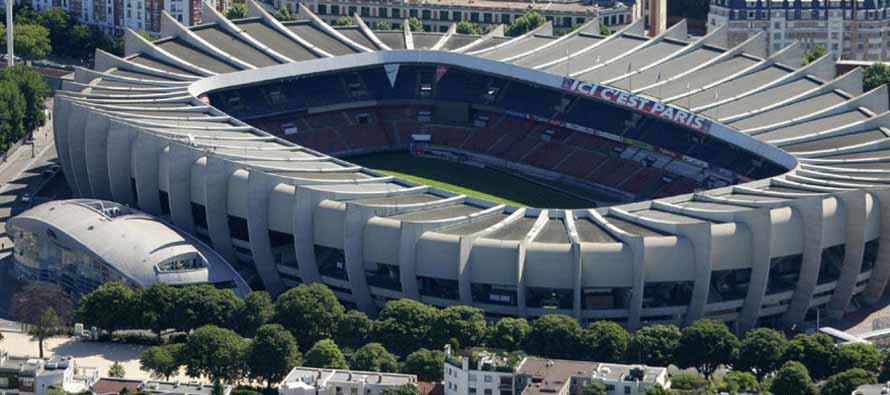Ảnh chụp trên cao sân Parc des Princes